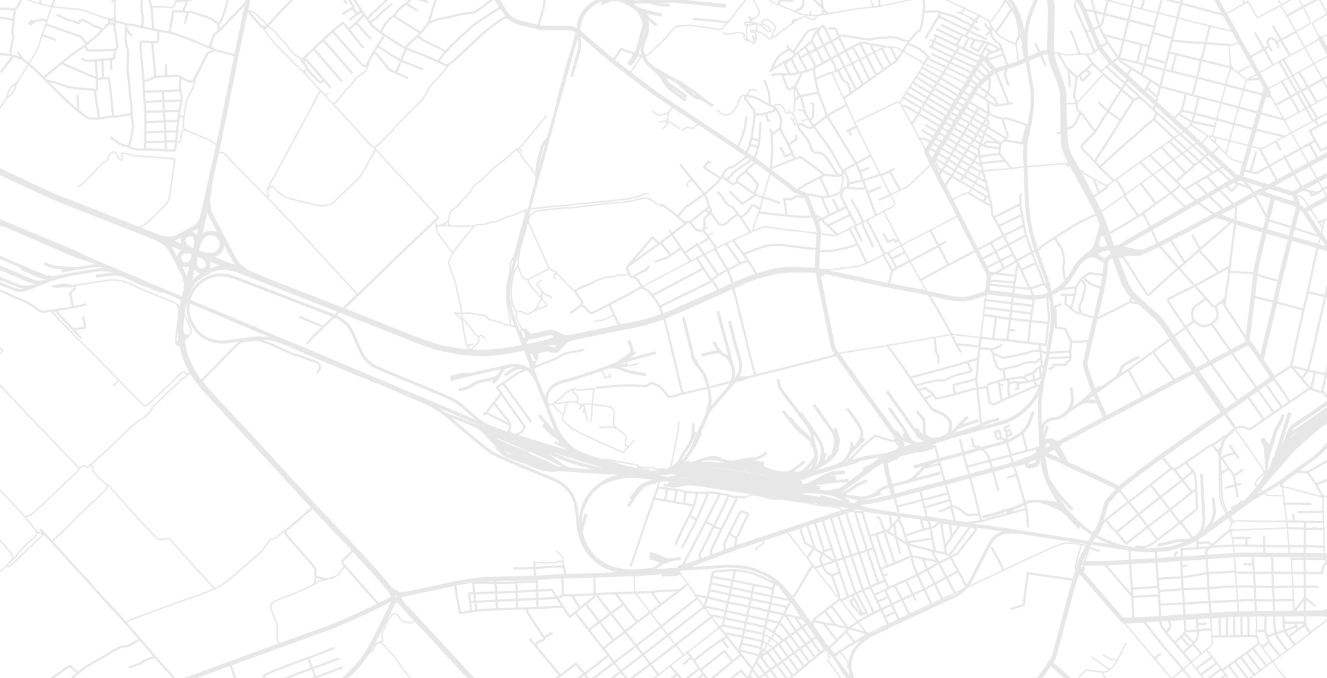 Straßenkarte in Grau – Übersichtliche Darstellung von Verkehrswegen Minimalistische Straßenkarte mit grauen Straßenlinien auf ohne Hintergrund