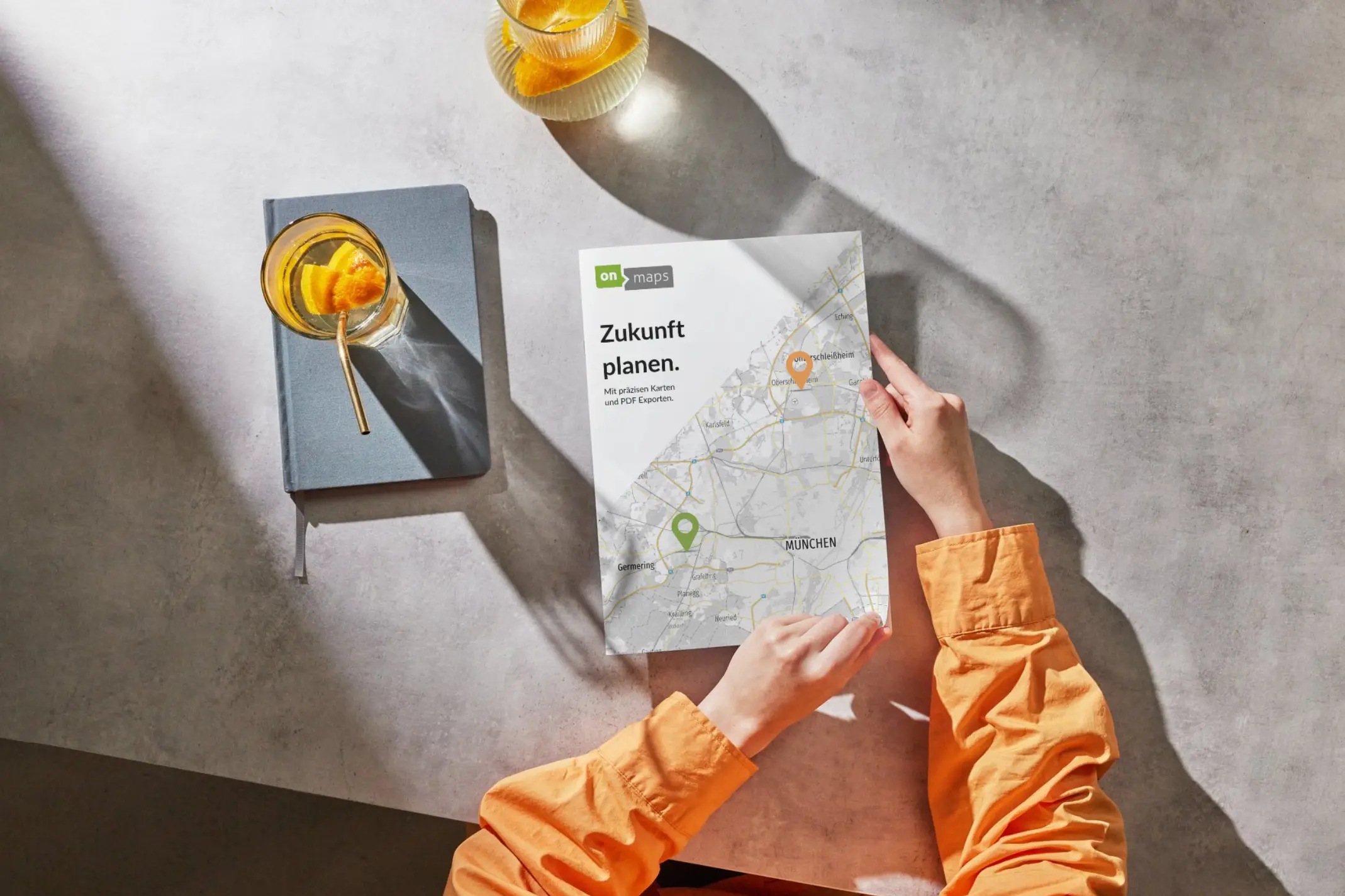 onmaps PDF Export für Printmedien – druckfertige Kartenexporte
