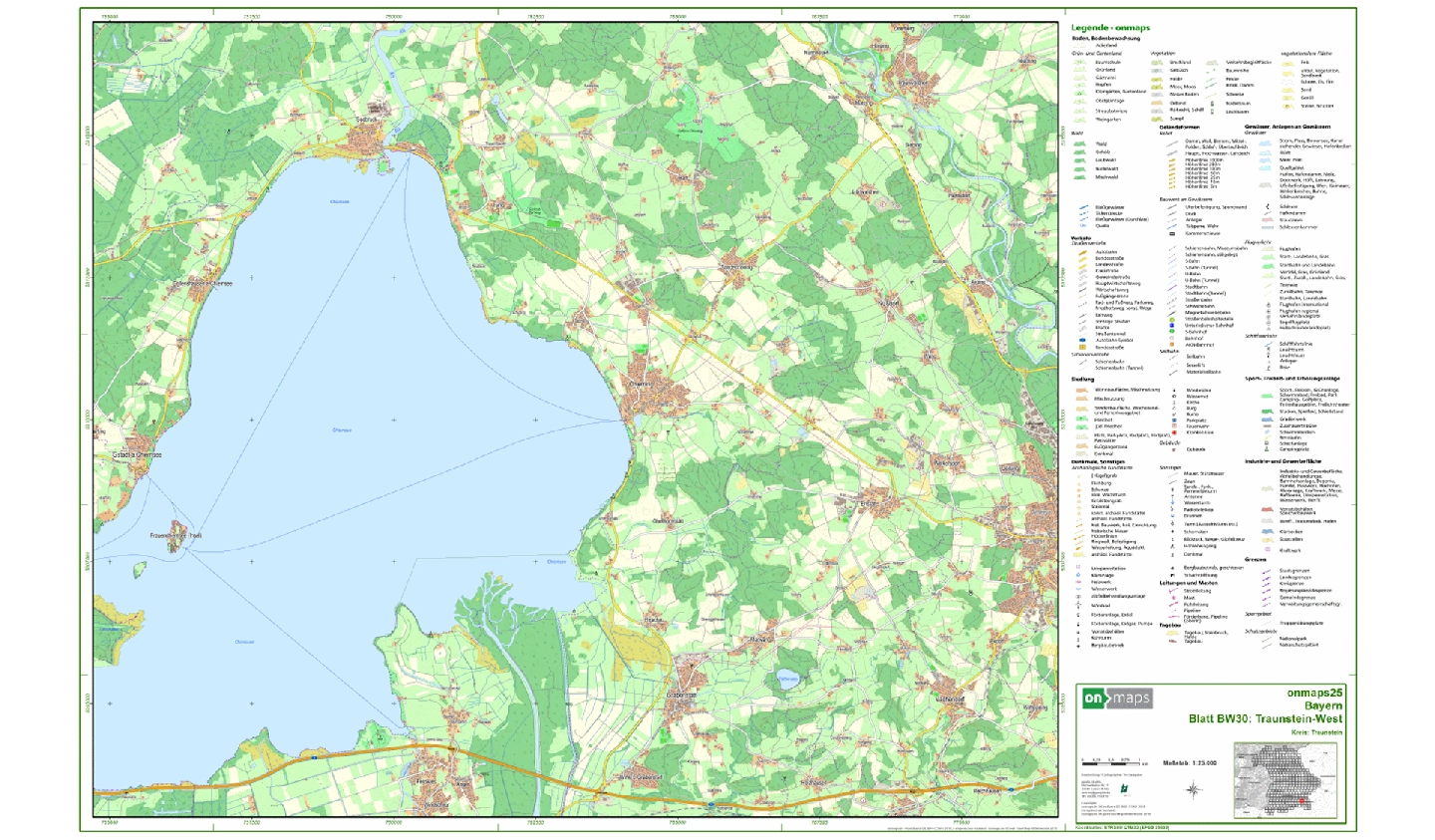 onmaps25 – Hochdetaillierte topografische Karten als Printvorlagen im Maßstab 1:25.000